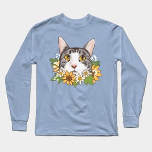 Doby with Sunflowers Long Sleeve T-Shirt